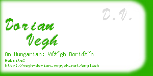 dorian vegh business card